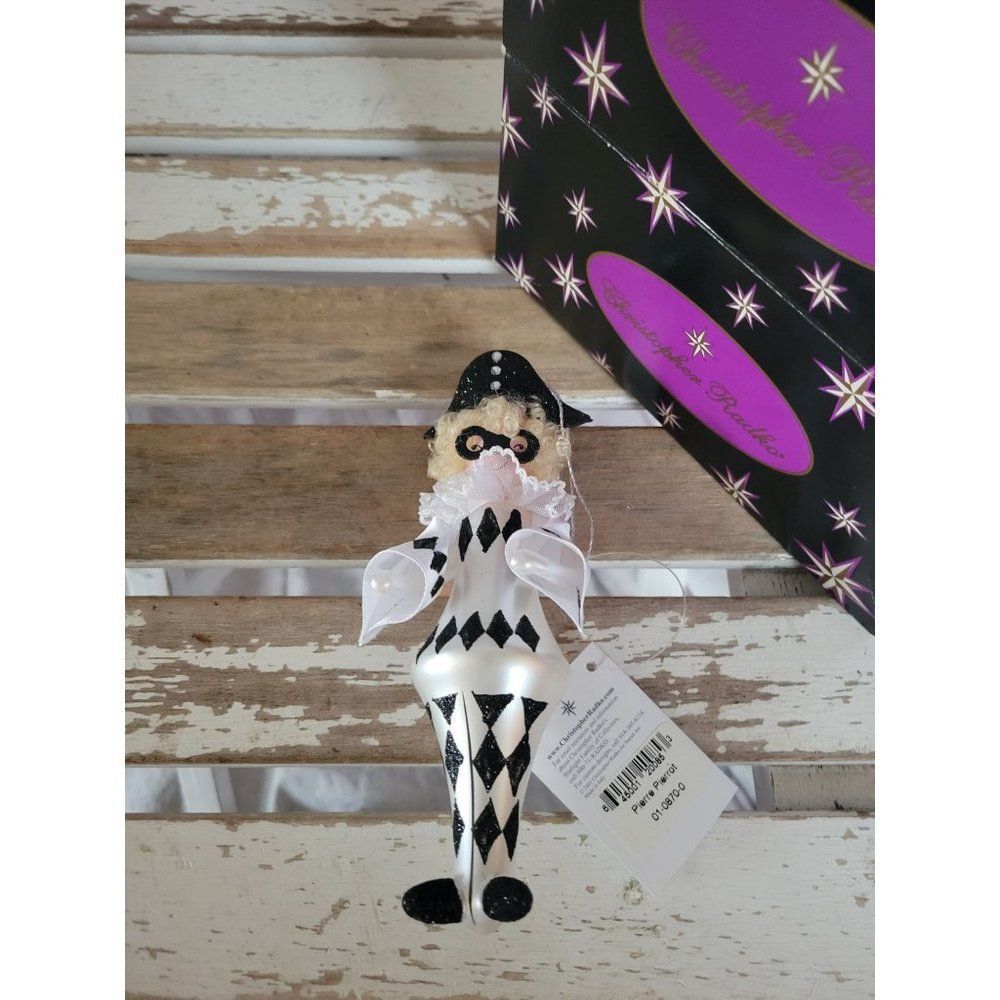 Radko Pierre pierrot clown Italian ornament masquerade‎ Xmas tree